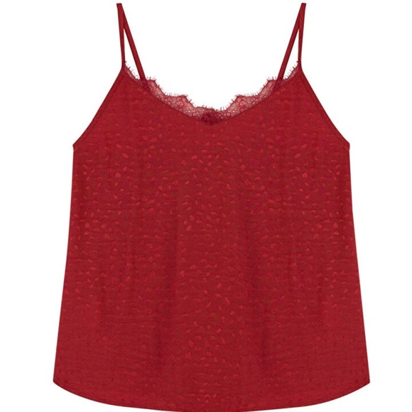 DYNAMITE | Pink Lace Animal Print Satin Camisole - Picture 2 of 12